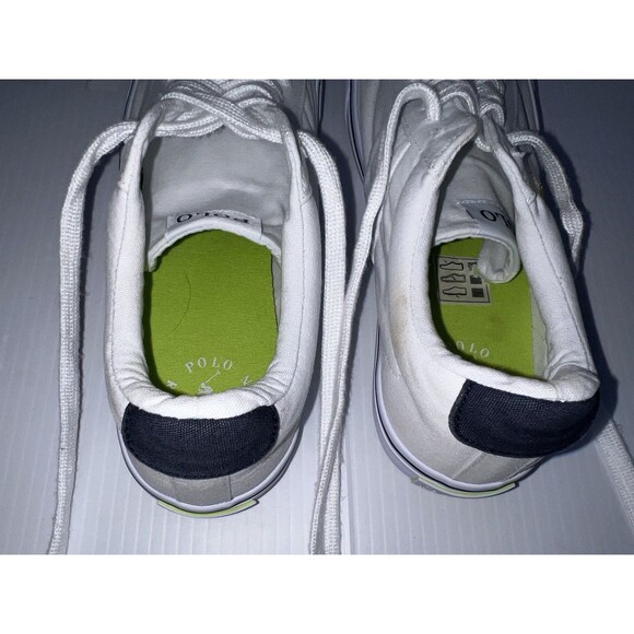 Ralph Lauren Sayer Sneakers POLO White/Blue Size Size 7 RF104092 - Picture 3 of 10